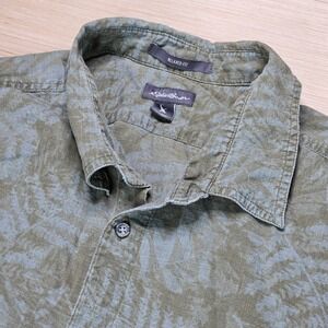 Eddie Bauer Fern Mens Button Down Shirt‎ Size 2XL Outdoor Palm Relaxed Gorpcore